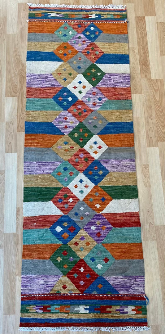 Geometric Kilim Runner.