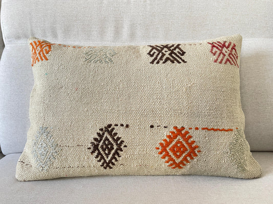 Hemp Hand woven Kilim cushion cover (60x40cm)