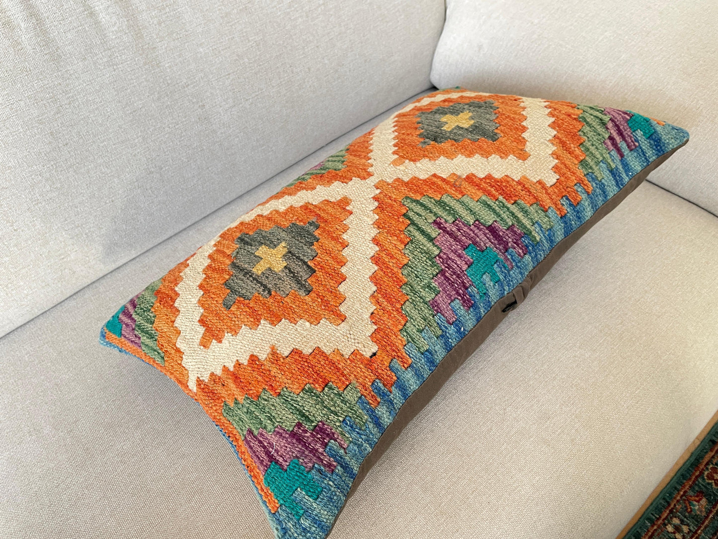 Hand woven Kilim cushion cover (60x40cm)