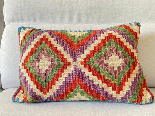 Hand woven Kilim cushion cover (60x40cm)