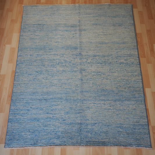 Plain blue natural colour Rug