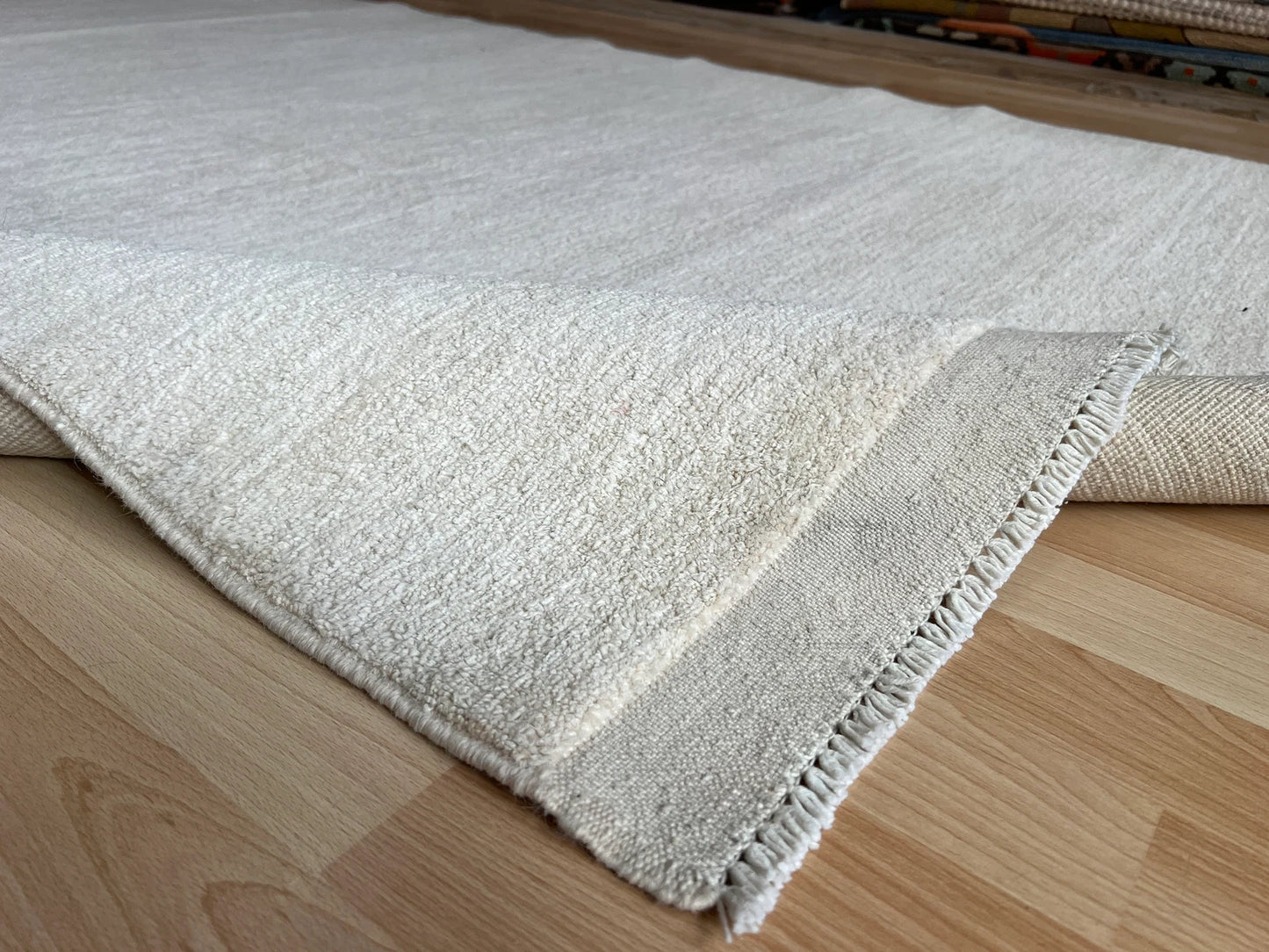 Plain Beige natural Rug