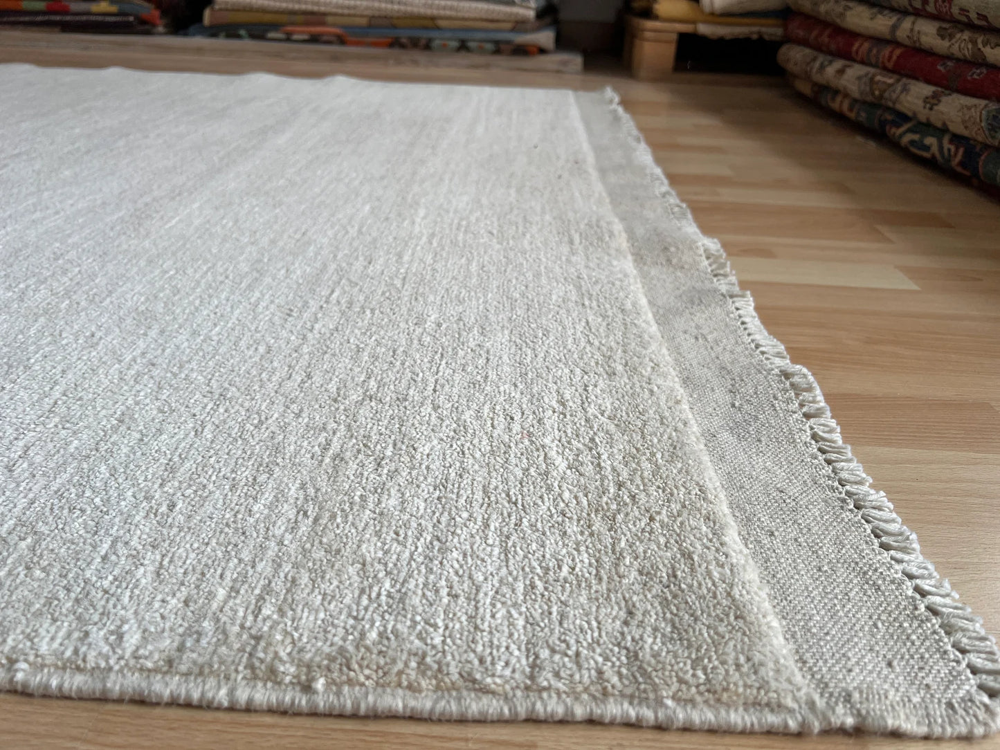 Plain Beige natural Rug