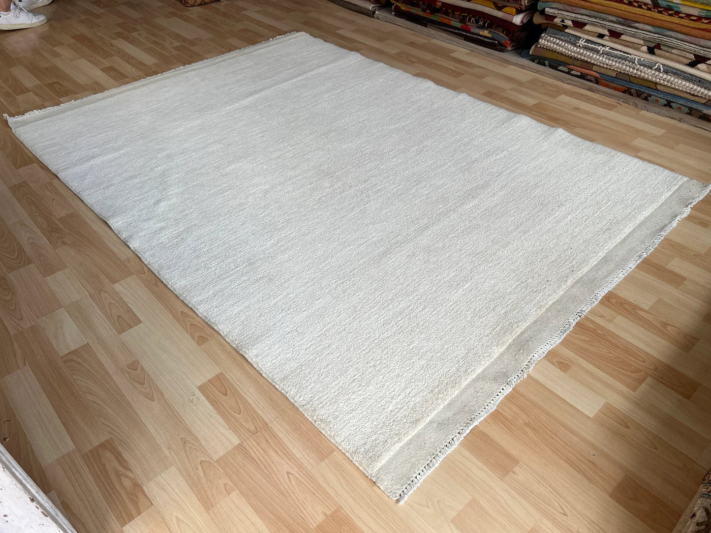 Plain Beige natural Rug