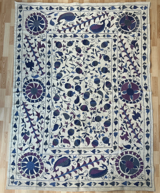 Suzani Vintage Embroidered Kilim